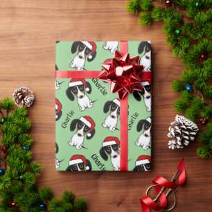 Piebald Dachshund Jul Anpassat namn Cute Hund Presentpapper