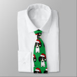 Piebald Dachshund Santa Wiener Hund jul Slips<br><div class="desc">Lägg till lite helgdag till din vargardin med den här festliga gröntens nackslips med ett övertryck av en piebald-dachshund med en julhatt. Vare sig du är på väg till kontoret Jul party eller till ett mer formellt evenemang i helgdag, kommer den här unika och öga-klickande halsen säkert att få dig...</div>