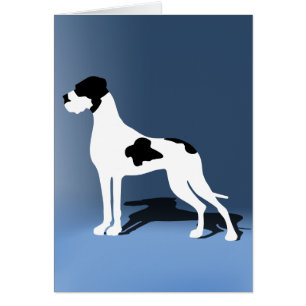 Piebald Great dane Hälsningskort