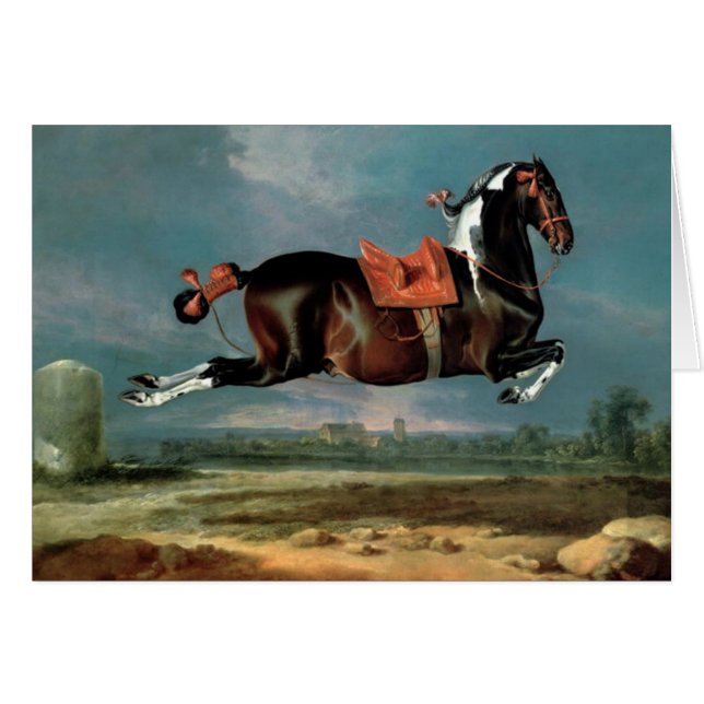 Piebald Horse "Ceassistance" Hälsningskort (Framsidan Horizontal)