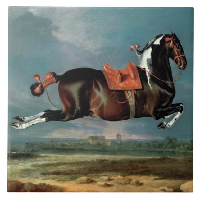 Piebald Horse "Ceassistance" Kakelplatta (Framsidan)
