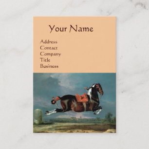 Piebald Horse "Ceassistance Monogram", rosa Visitkort