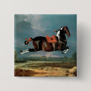 Piebald Horse "Ceassistance" Rearing Monogram Knapp