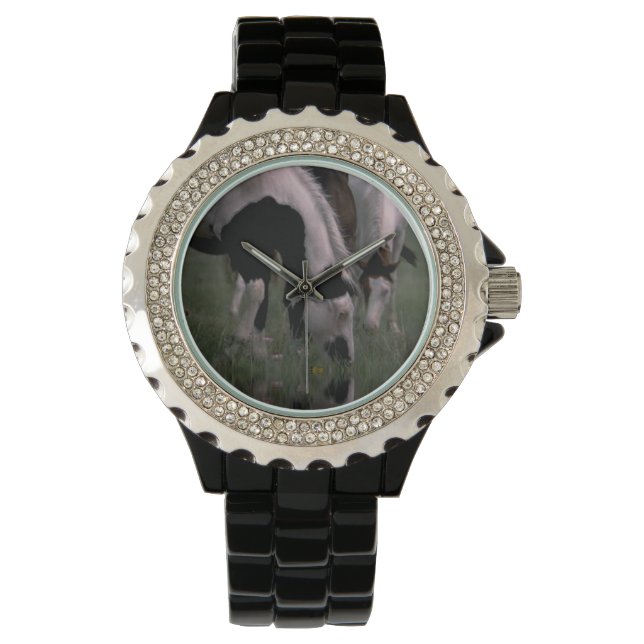 Piebald Horses, Dam Gnistra Wristwatch. Armbandsur (Framsida)
