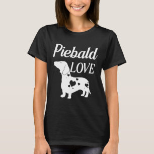 Piebald Kärlek Wiener Dachshund Kärlek T Shirt