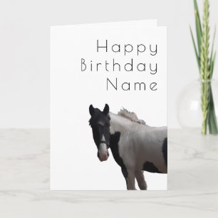 Piebald Pony Deco-födelsedagen Kort