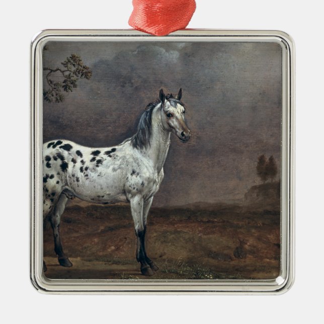 Piebaldhästen, 1653 julgransprydnad metall (Framsidan)