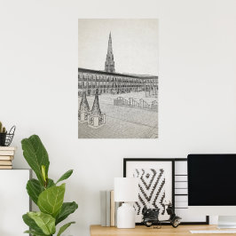 Piece Hall, Halifax, Arkitektskiss Poster