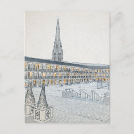 Piece Hall, Halifax, Arkitektskiss Vykort