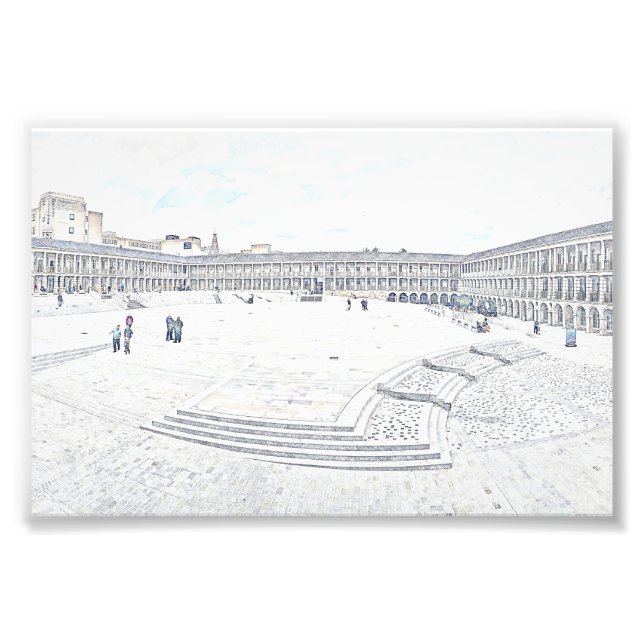 Piece Hall Halifax – Historiska West Yorkshire Fototryck (Framsidan)