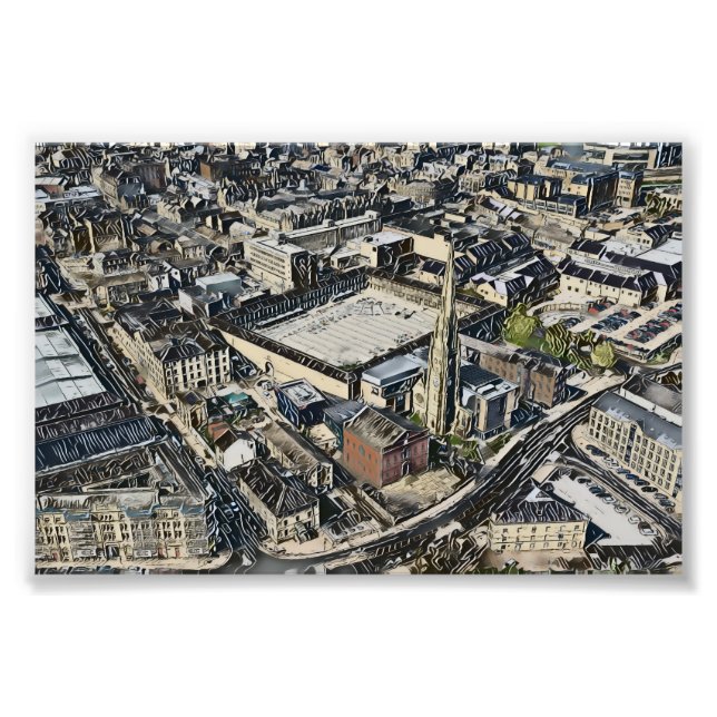 Piece Hall & Square Church Spire, Halifax Konst Fototryck (Framsidan)