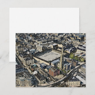 Piece Hall & Square Churchs torn, Halifax Konst Anteckningskort