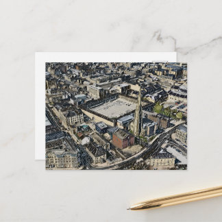 Piece Hall & Square Churchs torn, Halifax Konst Helg Vykort