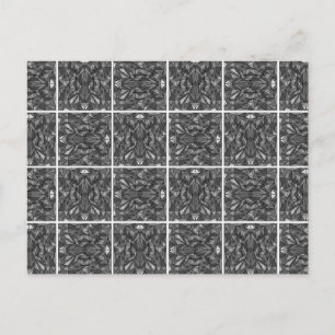 PiecedLayered 2 x2 BandW Vykort