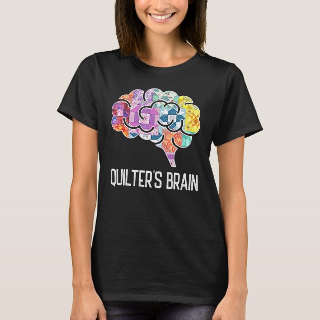 Piecemaker Sinnessyng Vetenskap Patchwork Quilter T Shirt (Framsida)