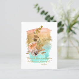 Pieces of Heaven Quote Boho Flowers Vykort