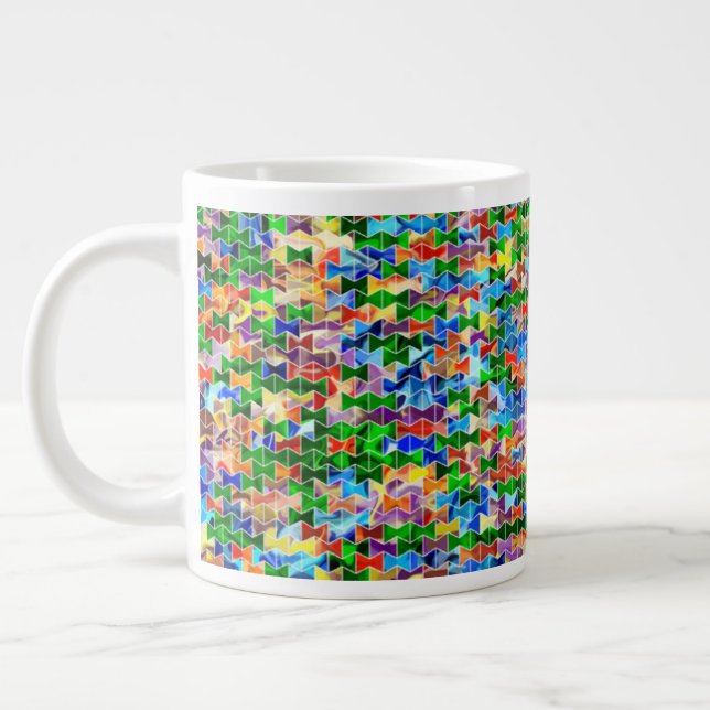 Piecewise Bowties Swirl 20oz Mugg Jumbo Mugg (Vänster)