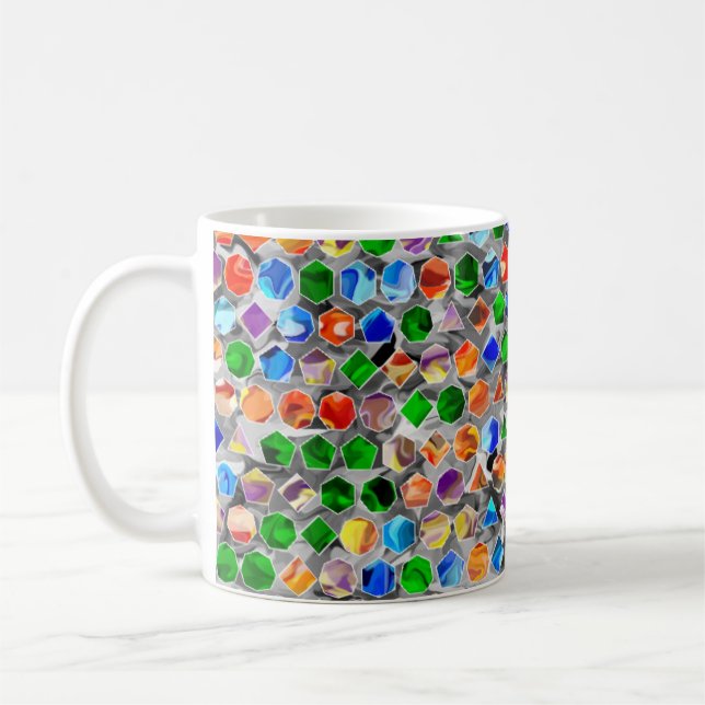 Piecewise Polygons Swirl 11oz Mugg (Vänster)