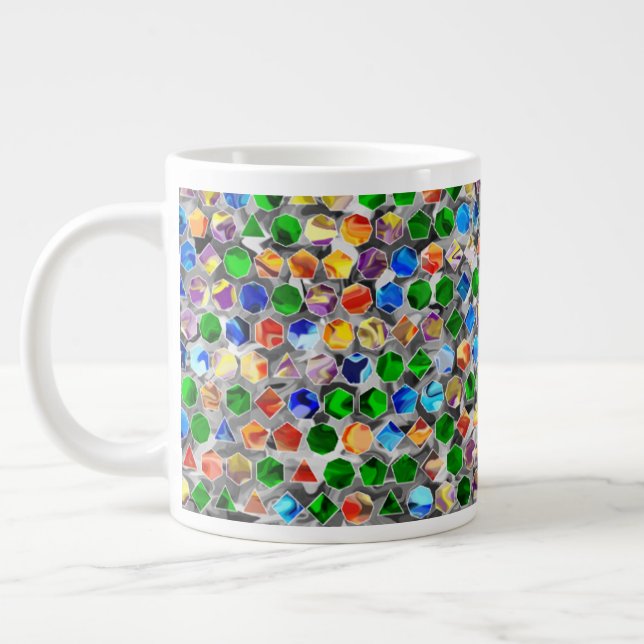 Piecewise Polygons Swirl 20oz Mugg Jumbo Mugg (Vänster)