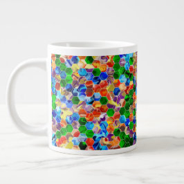 Piecewise Vågrät Hexagons Swirl 20oz Mugg Jumbo Mugg