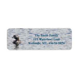 Pied-billed Grebe-Returadress Returadress Etikett