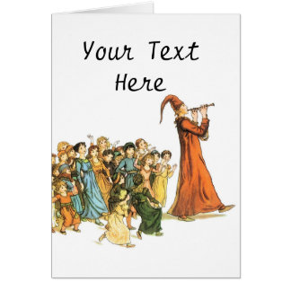 Pied pipblåsareillustration av Kate Greenaway Hälsningskort