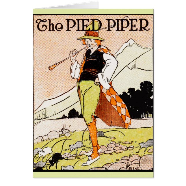 Pied Piper Barnkammare Hälsningskort (Framsidan)