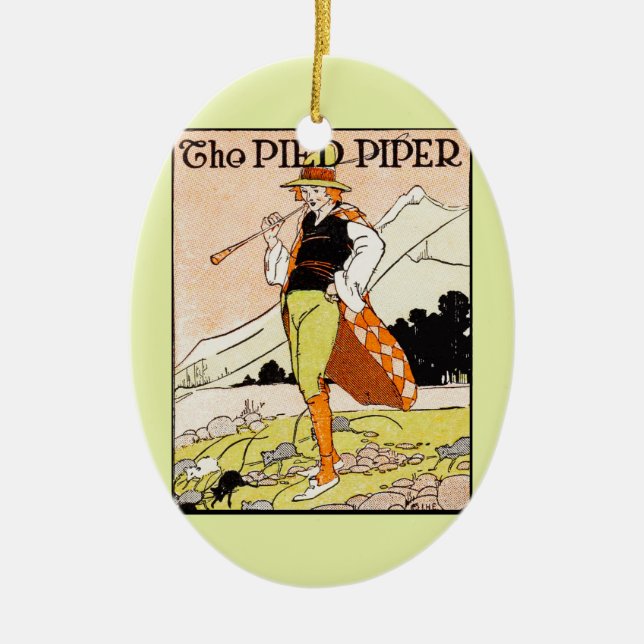 Pied Piper Barnkammare Julgransprydnad Keramik (Framsidan)