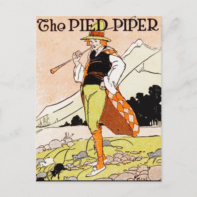 Pied Piper Barnkammare Vykort (Framsida)