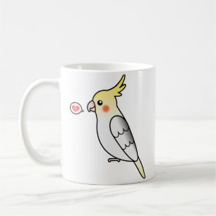Pied seriefigursund kakadua papegoja Fågel Kärlek Kaffemugg