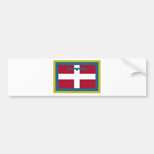 Piedmont (italien) flagga bildekal (Framsidan)
