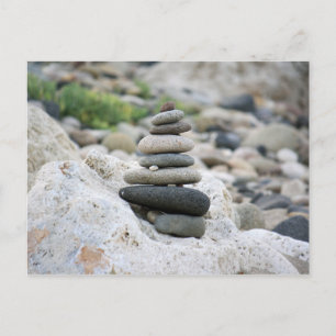 Piedras zen en la play de Almería Vykort