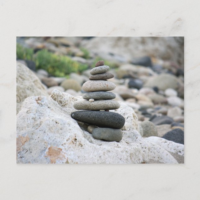 Piedras zen en la play de Almería Vykort (Framsida)