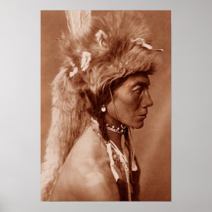 Piegan Blackfoot indianman Poster