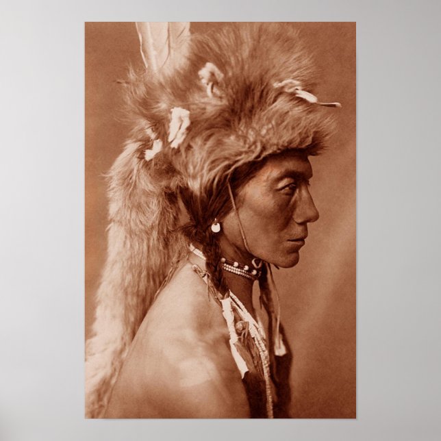 Piegan Blackfoot Native American Man Poster (Framsidan)