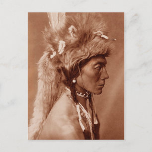 Piegan Blackfoot Native American Man Vykort