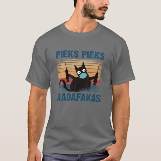Pieks Pieks Madafakas Vaccination Vacc T Shirt (Framsida)