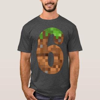Piel 6-års födelsedagsnummer Si 6 år gammal 6:e vi T Shirt