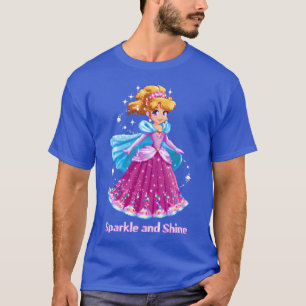 Piel Art Anime Prinsessa flicka T Shirt