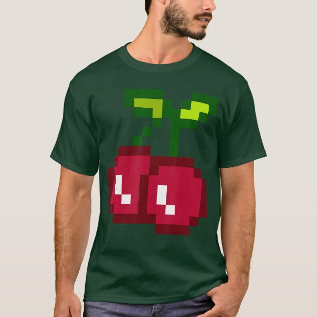 Piel Cherries 80s Video Game Halloween Costume Eas T Shirt (Framsida)