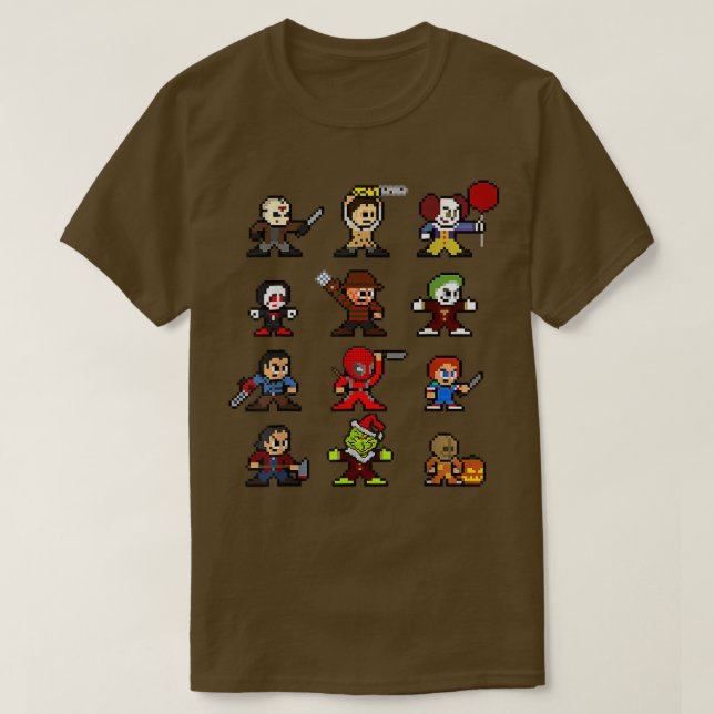 Piel Halloween Scary Horror Julspelen T Shirt (Design framsida)