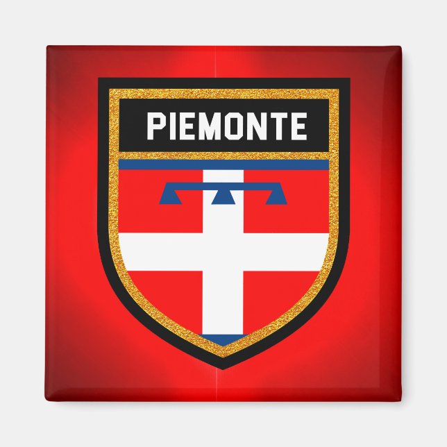Piemonte Flagga Magnet (Framsidan)