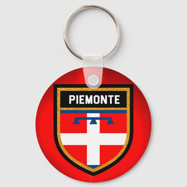 Piemonte Flagga Nyckelring (Framsida)