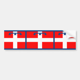 Piemonte italienflagga bildekal