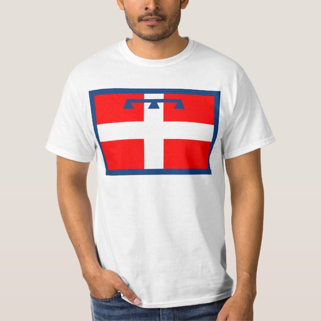 Piemonte italienflagga tee (Framsida)