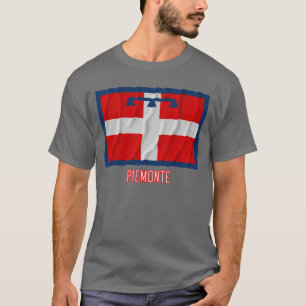 Piemonte som vinkar flagga med namn t-shirt