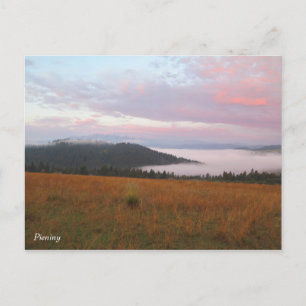 Pieniny bergs sunrise vykort