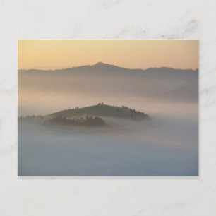 Pieniny bergs sunrise vykort
