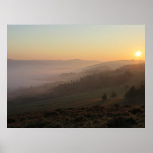 Pieniny-höstsoluppgång Poster