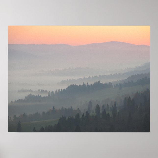 Pieniny sunrise poster (Framsidan)
